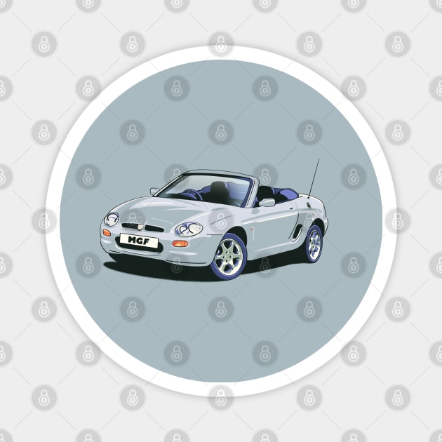 MG MGF Wedgewood Blue Car Magnet by Webazoot